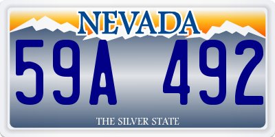 NV license plate 59A492