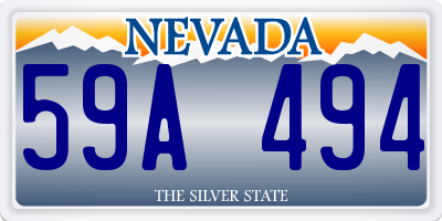 NV license plate 59A494