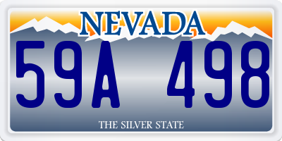 NV license plate 59A498