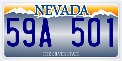 NV license plate 59A501