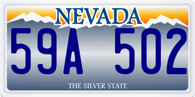 NV license plate 59A502