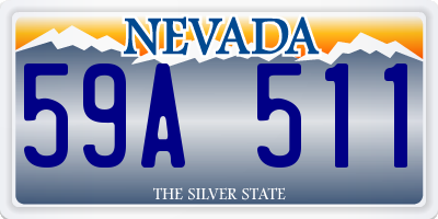 NV license plate 59A511