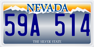 NV license plate 59A514