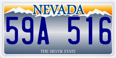 NV license plate 59A516