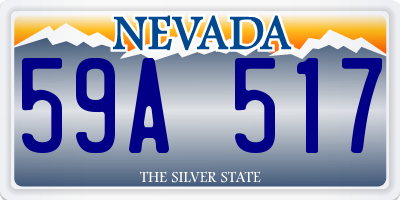 NV license plate 59A517