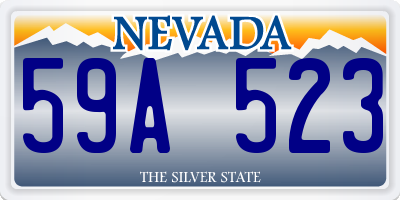 NV license plate 59A523