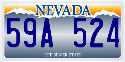 NV license plate 59A524