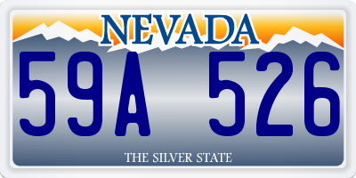 NV license plate 59A526