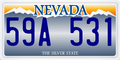 NV license plate 59A531