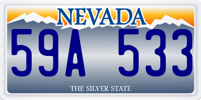 NV license plate 59A533