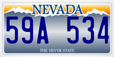 NV license plate 59A534