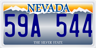 NV license plate 59A544