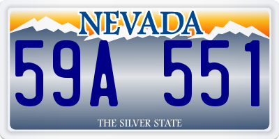 NV license plate 59A551