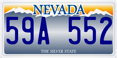 NV license plate 59A552