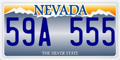 NV license plate 59A555