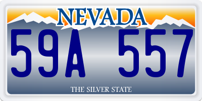 NV license plate 59A557