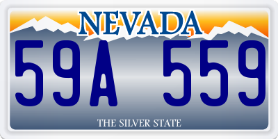 NV license plate 59A559