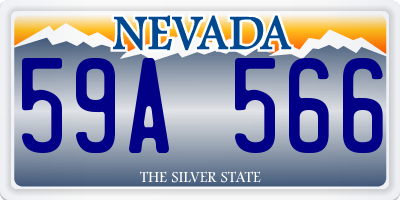 NV license plate 59A566