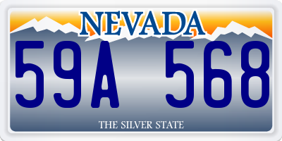 NV license plate 59A568