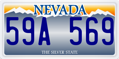 NV license plate 59A569