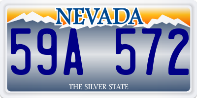 NV license plate 59A572