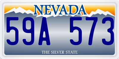 NV license plate 59A573