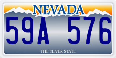NV license plate 59A576