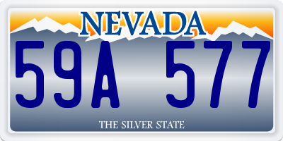 NV license plate 59A577