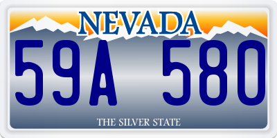 NV license plate 59A580