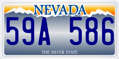 NV license plate 59A586