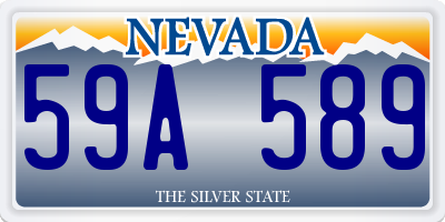 NV license plate 59A589