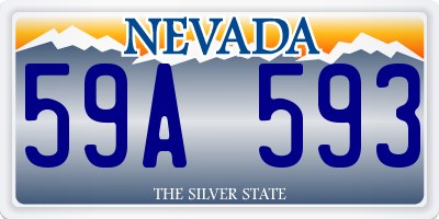 NV license plate 59A593