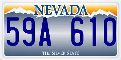 NV license plate 59A610