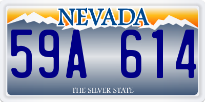 NV license plate 59A614
