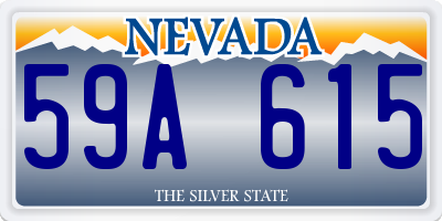 NV license plate 59A615