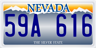 NV license plate 59A616