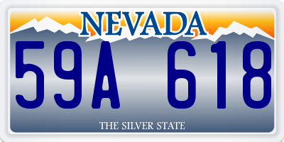 NV license plate 59A618