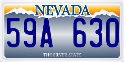 NV license plate 59A630