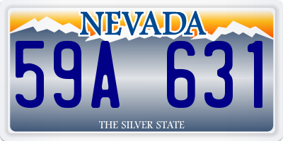 NV license plate 59A631