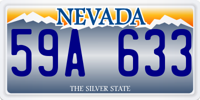 NV license plate 59A633