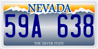 NV license plate 59A638