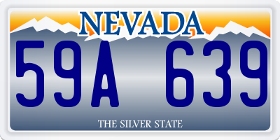 NV license plate 59A639