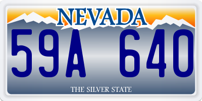 NV license plate 59A640