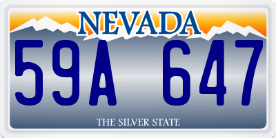 NV license plate 59A647