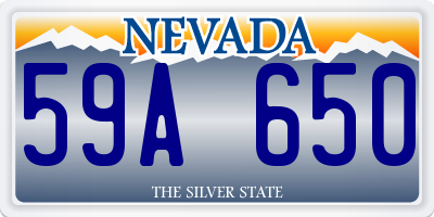 NV license plate 59A650