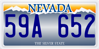 NV license plate 59A652