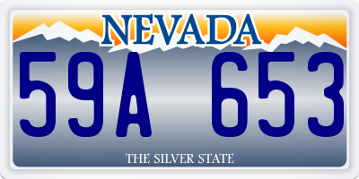 NV license plate 59A653