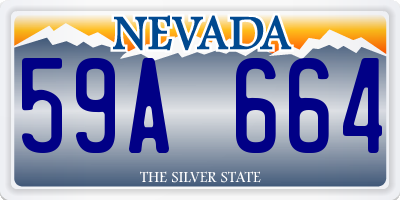 NV license plate 59A664