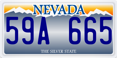 NV license plate 59A665