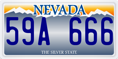 NV license plate 59A666